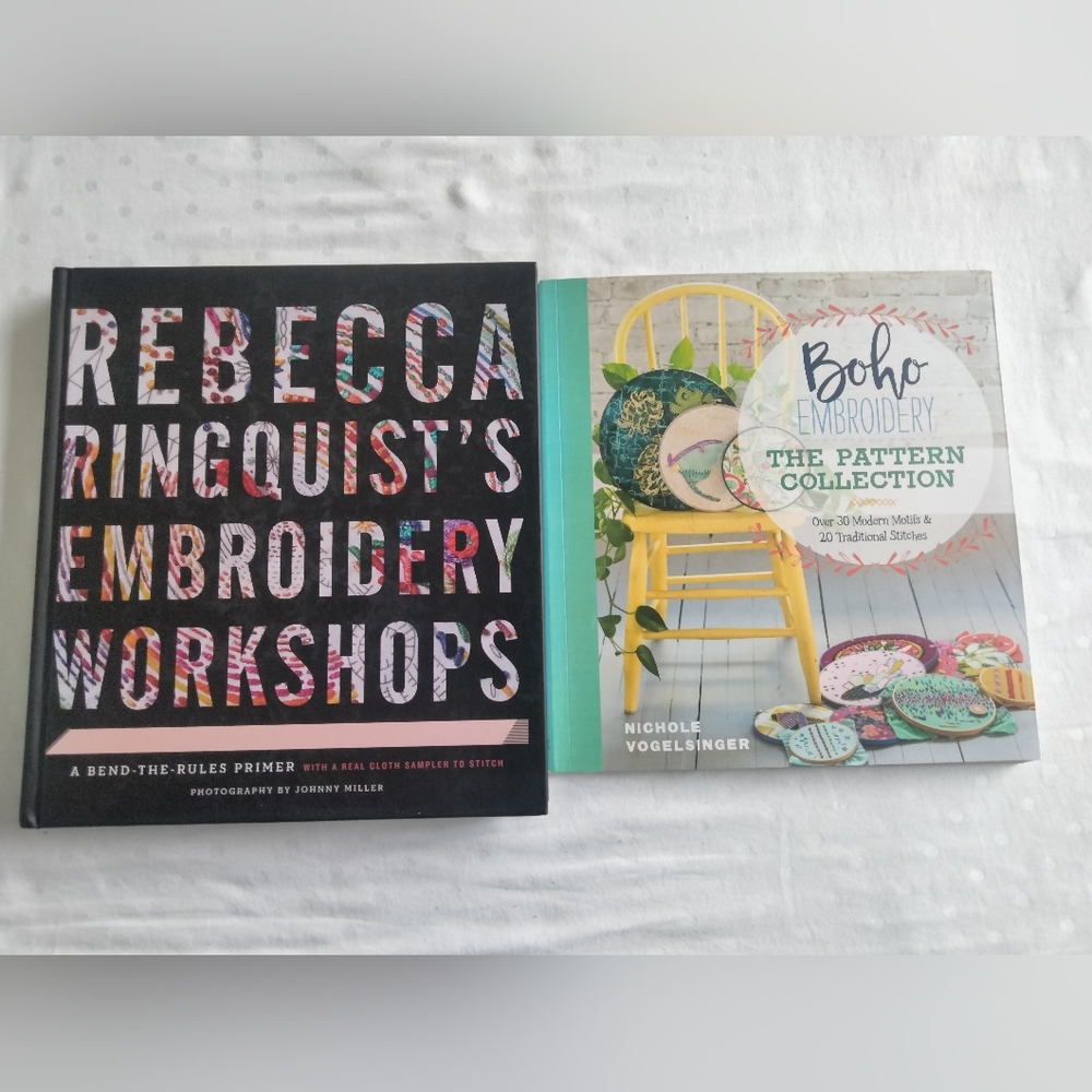 Set of 2 embroidery books